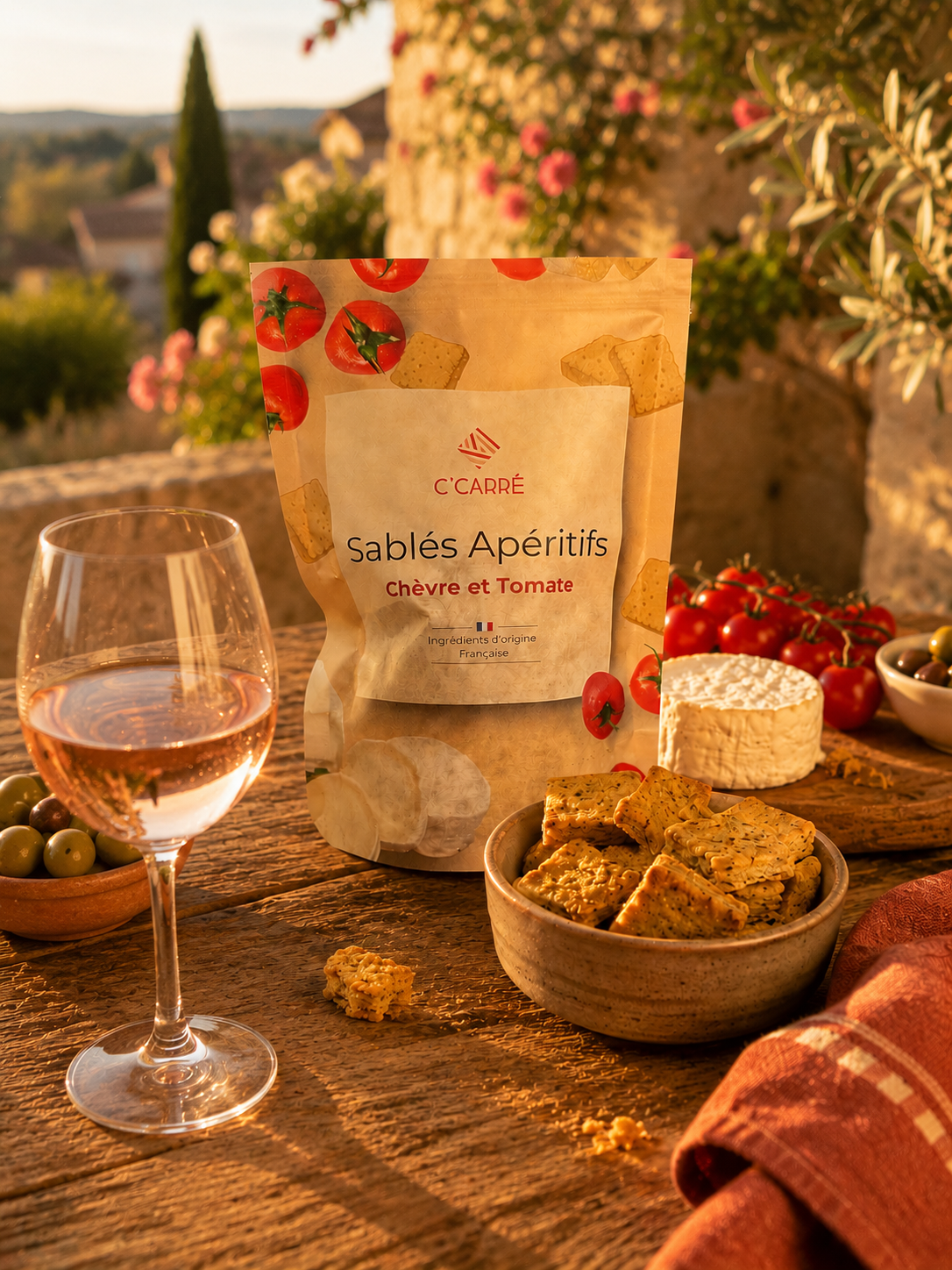 Shortbread apéritifs Chèvre / tomate
