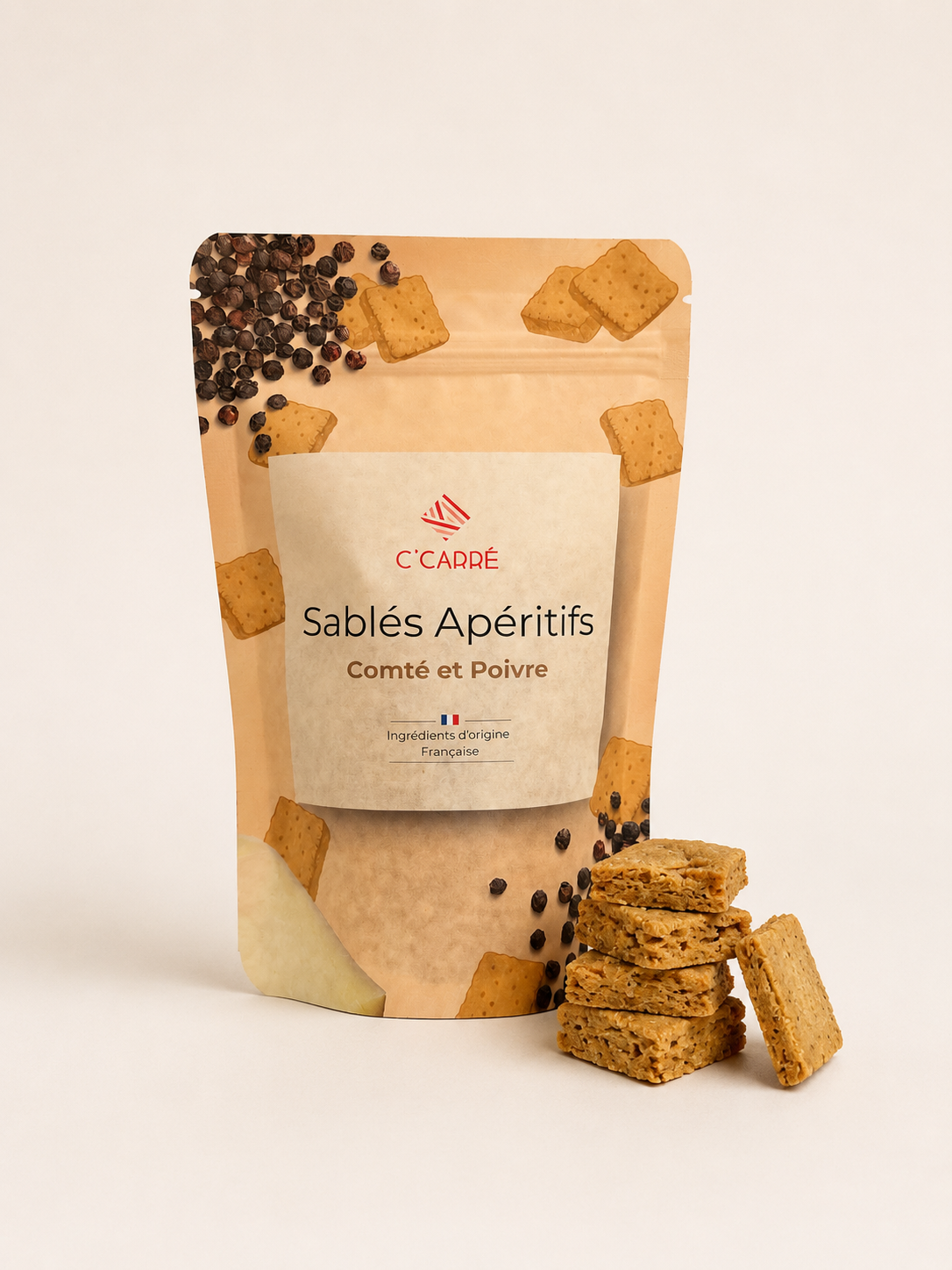 Shortbread apéritifs Comté / Poivre