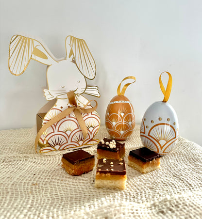 Lot 1 Lapin + 2 oeufs Art Nouveau